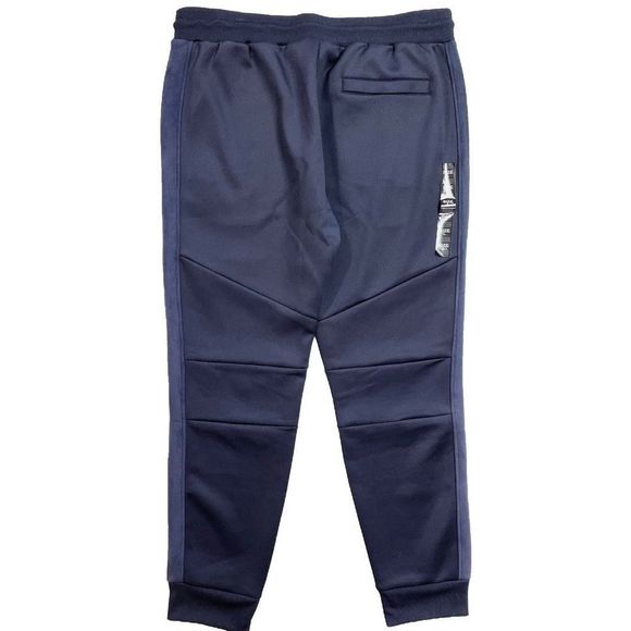 Sean John Jogger Track Pant Faux Suede Panel Night Sky Navy Blue L NWT - Picture 2 of 7